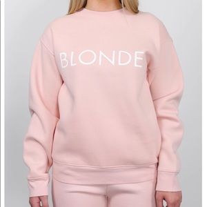 Brunette the Label "BLONDE" Sweatshirt-Peach Cream